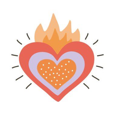 Güzel dekore edilmiş kalp.