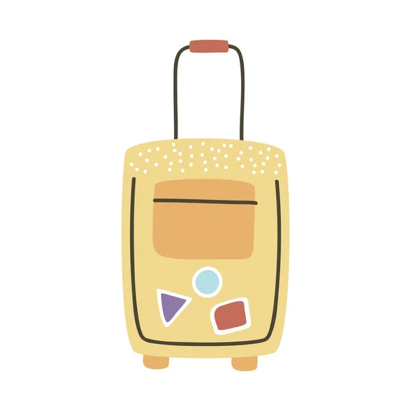 Yellow travel bag — Stock Vector