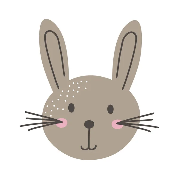 漂亮的兔子脸 — 图库矢量图片