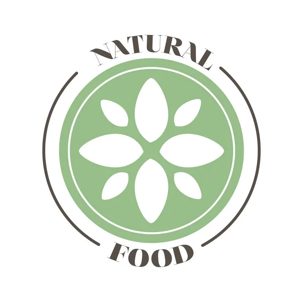 Icono de etiqueta natural — Vector de stock