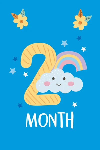 Poster del mese del bambino — Vettoriale Stock