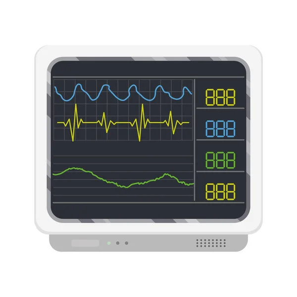 Belle machine à électrocardiogramme — Image vectorielle