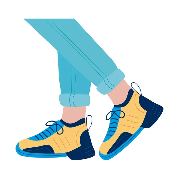 Lindo zapatillas ilustración — Vector de stock