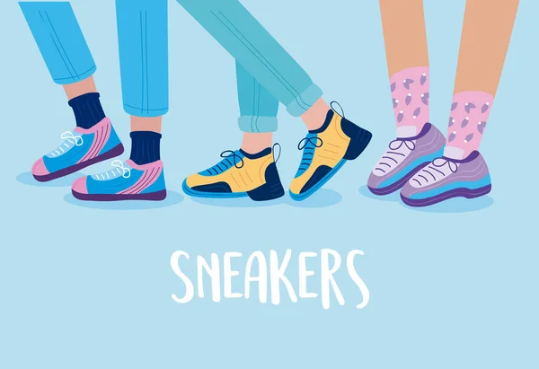 Chaussures et baskets — Image vectorielle
