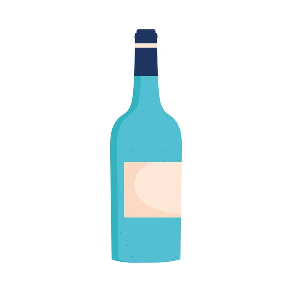 青いシャンパン ボトル — ストックベクタ
