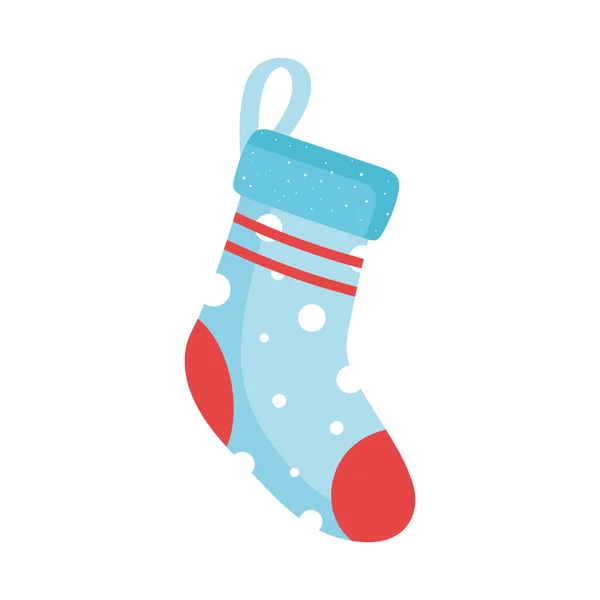 圣诞蓝袜子 — 图库矢量图片