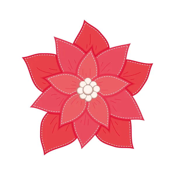 Weihnachtsblume rot — Stockvektor