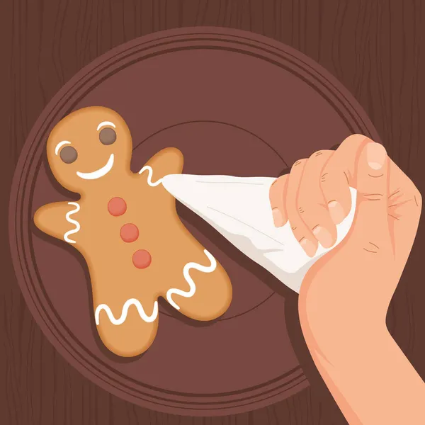 Gingerbread man poster — Stockvector