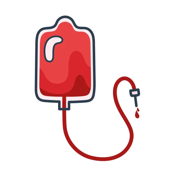 Bolsa de donación de sangre — Vector de stock