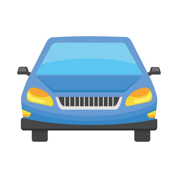 Coche delantero azul — Vector de stock