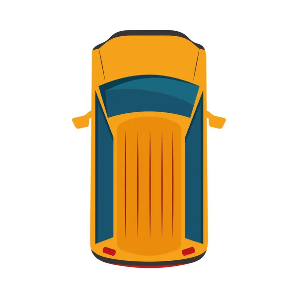 Вид оранжевого автомобиля — стоковый вектор