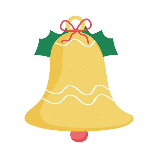 Feliz Navidad campana — Vector de stock