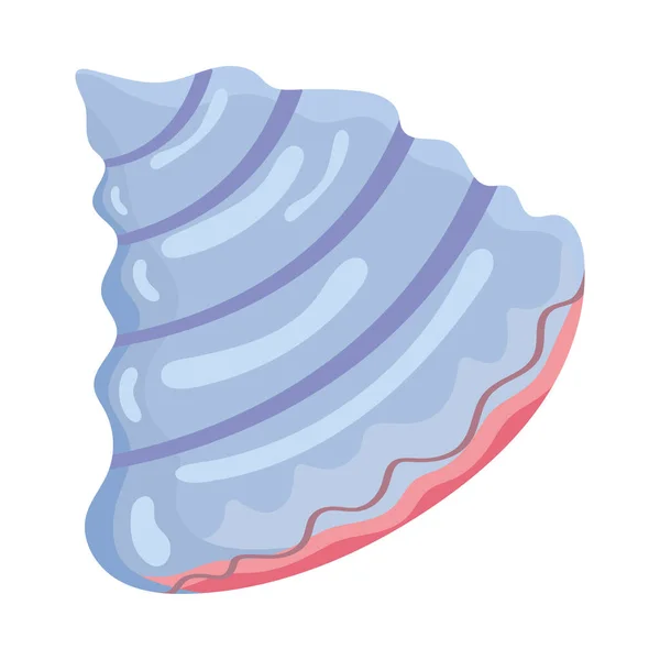 Blue sea shell — Stock Vector