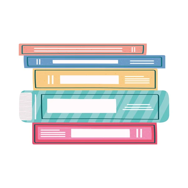 Pile de manuels scolaires — Image vectorielle