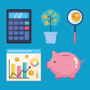 beş mali ekonomi simgesi