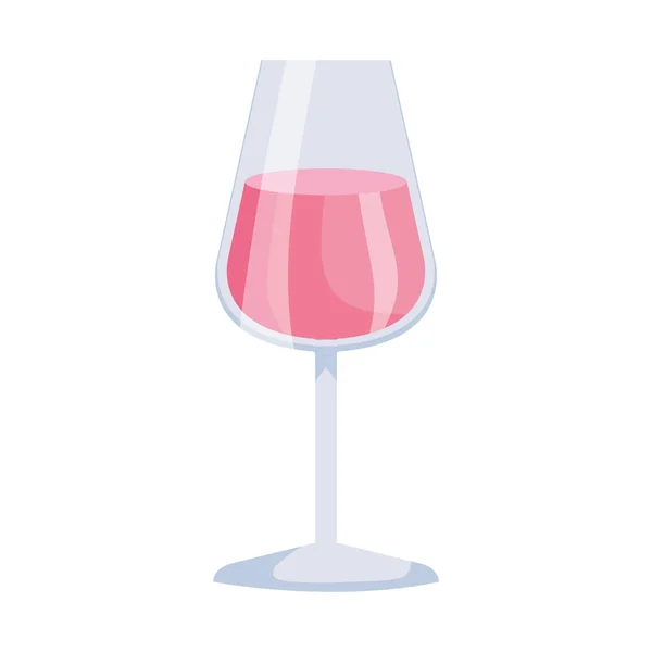 Cup of wine pink — Stock Vector