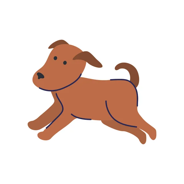 Lindo perro corriendo — Vector de stock