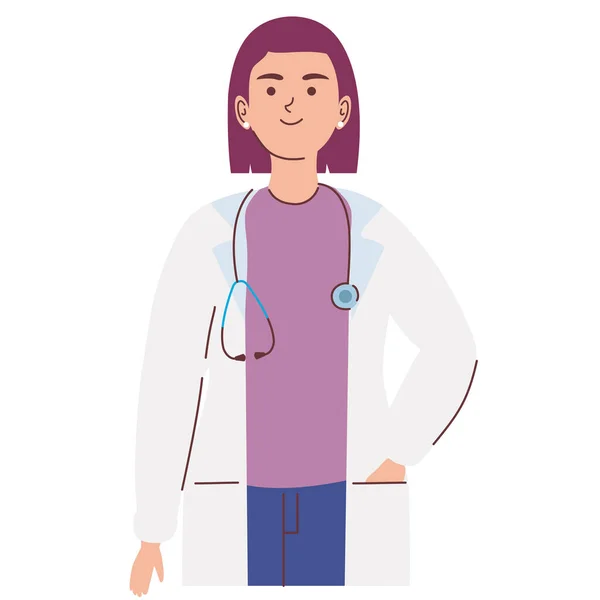 Vrouwelijke arts professioneel — Stockvector