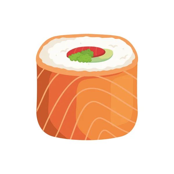 Maki sushi comida japonesa — Vetor de Stock