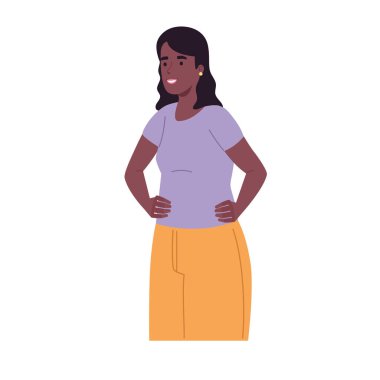 Afrikalı kadın gülümsüyor