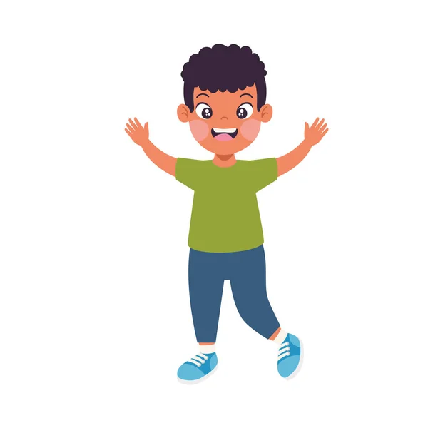 Boy with hand up — Stock Vector