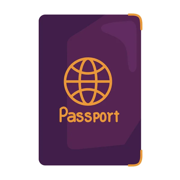 Passaporte documento de viagem — Vetor de Stock