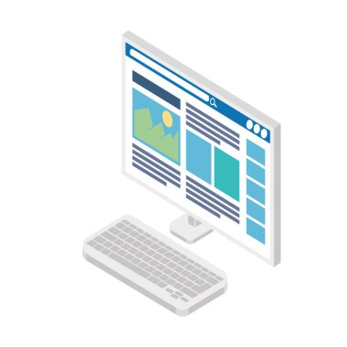 Web sayfası olan bilgisayar