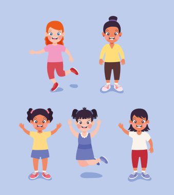 Şirin grup kızları.