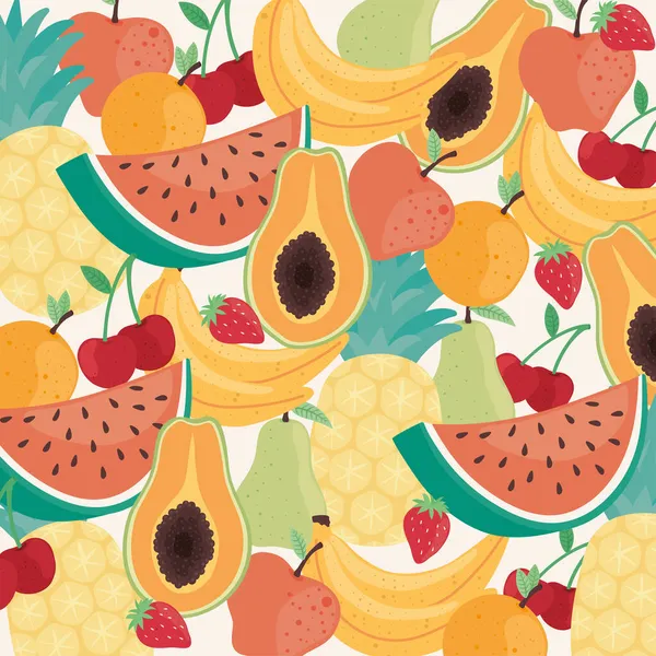 Σχέδιο τροπικών φρούτων — Διανυσματικό Αρχείο