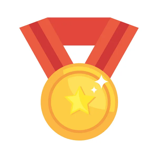 Medal reward with star — Stock Vector