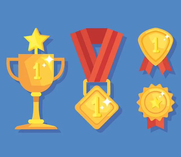 Odměna medaile a trofej — Stockový vektor