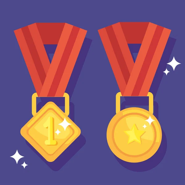 Medalhas de ouro recompensa — Vetor de Stock