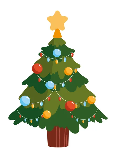 Christmas celebration tree — Stock Vector