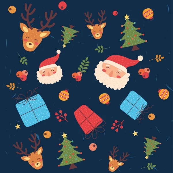 Noel dekorasyon desen — Stok Vektör
