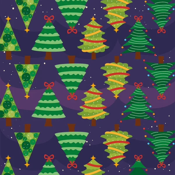 Arbre de Noël motif toile de fond — Image vectorielle