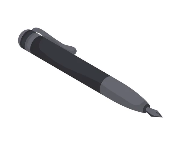 Елегантна чорна ручка — стоковий вектор