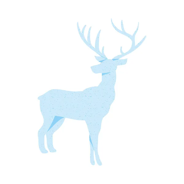 Snow reindeer seasonal — Stock Vector