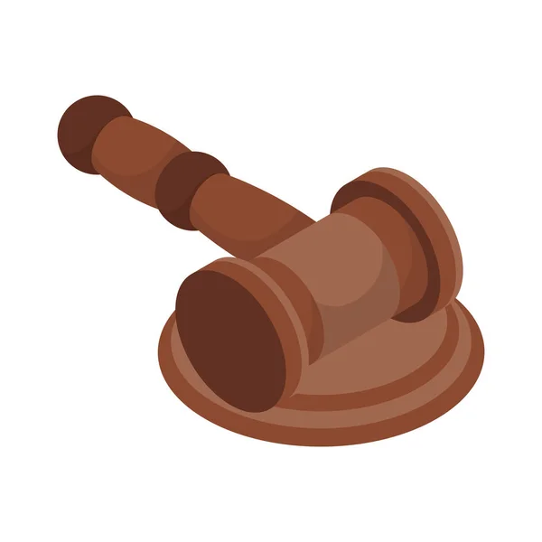 Marteau de justice en bois — Image vectorielle