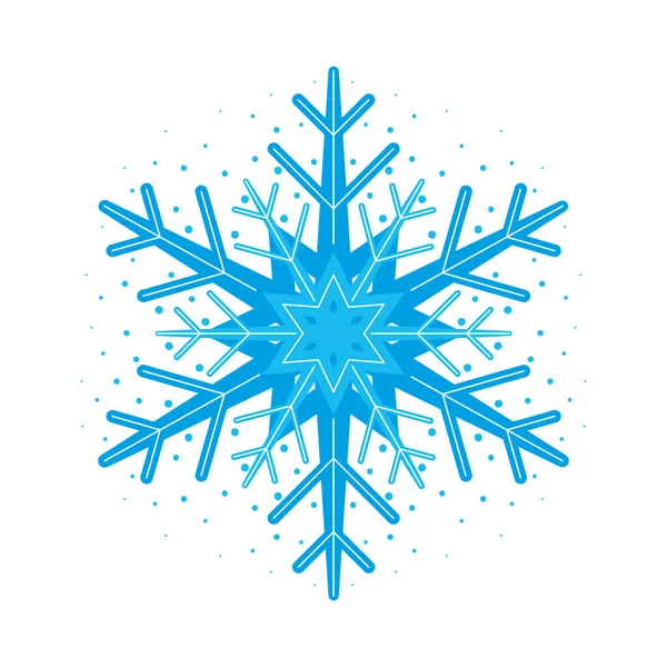 Blue snowflake color — Stock Vector