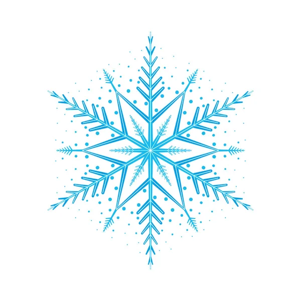 Blue snowflake december decoration — Stock Vector