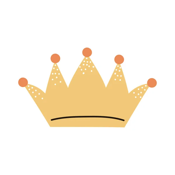Roi couronne doodle — Image vectorielle