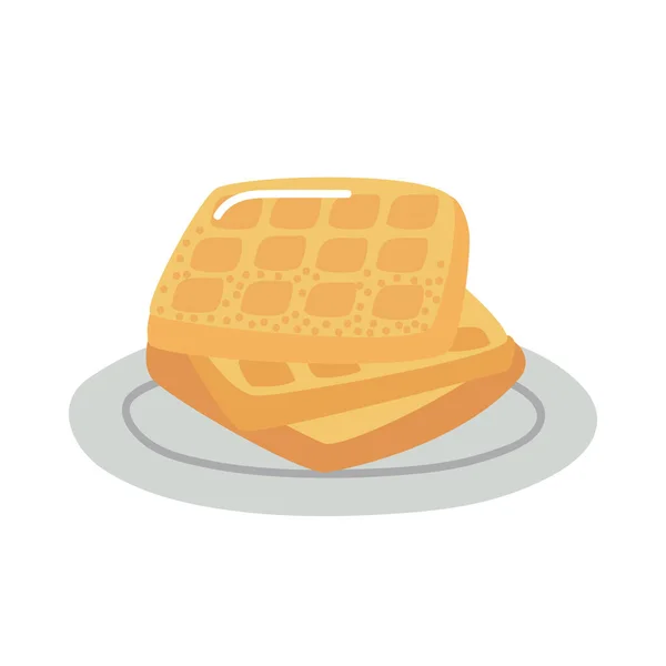 Tortitas dulces en el plato — Vector de stock