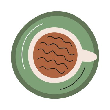 Kahve fincanı hava görüntüsü