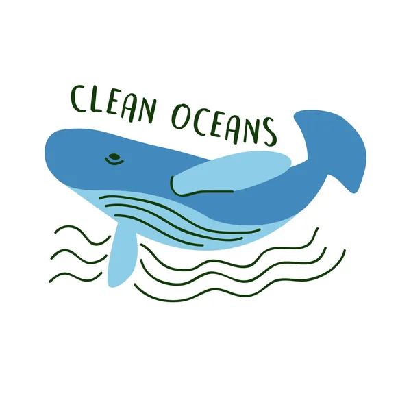 Kampaň za čisté oceány — Stockový vektor