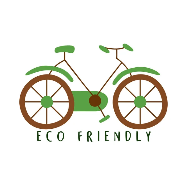 Eco friendly bicycle — Stock Vector