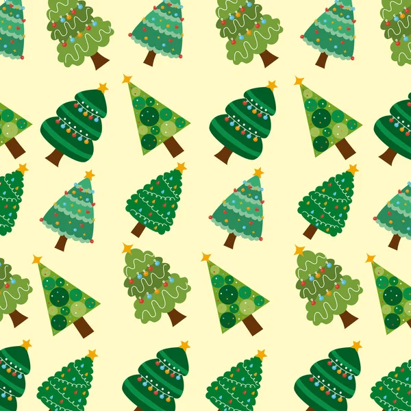 Boże Narodzenie drzewa wzór — Wektor stockowy