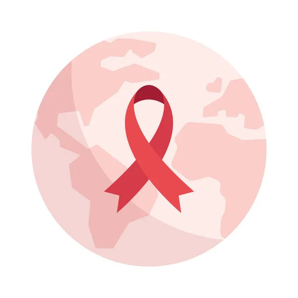 Fita do Dia Mundial da SIDA — Vetor de Stock