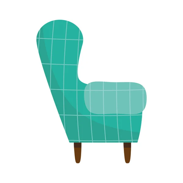 Yeşil kanepe oturma odası — Stok Vektör
