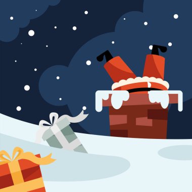 Noel Baba baca için giriyor.