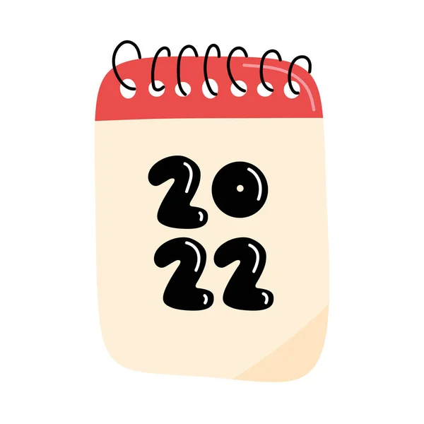 2022 year in calendar — Stock Vector